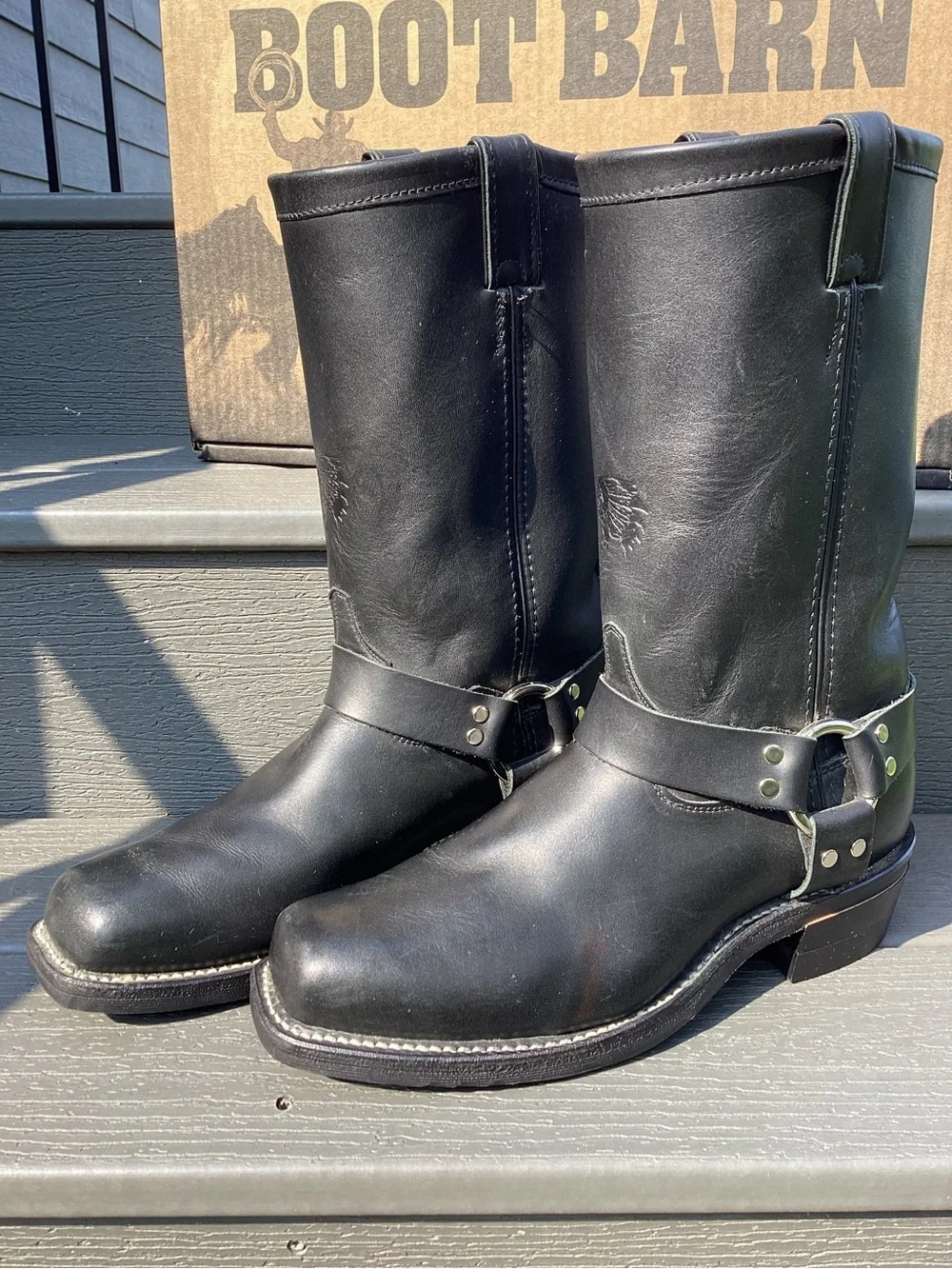 Chippewa 10.5D Model #27868 Black Leather Harness Motorcycle Boots